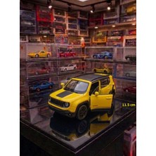 Oyuncak Sahili Jeep Renegade Trailhawk Model Metal Araba Orjnal Dıecast Koleksiyon Araba Kapı Açılır 11.5cm Jip Sarı