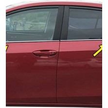 Empressco Otomotiv Toyota Corolla 2014-2015-2017-2018 Krom Cam Çıtası 4 Parça Paslanmaz Çelik