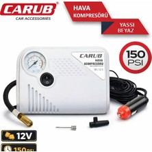 Carub 12V 150 PSI Araç Hava Kompresörü – Güçlü, Taşınabilir ve Çok Amaçlı Lastik Şişirme