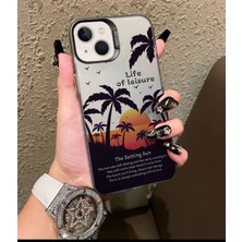 Powerfox Iphone 13 Uyumlu Çizgiler Desenli Darbe Emici Telefon Kılıfı MK01A