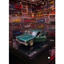 Oyuncak Sahili Pontiac Gto Klasik 1965 Model Metal Araba 12CM Diecast Koleksiyon Orjnal Araba Kapıları Açılır Çekbırak Yeşil