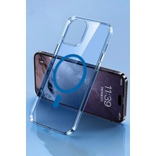 Ankaverse®  iPhone 14 Pro Max Kılıf Tron Şeffaf Magsafe Kapak - Mavi