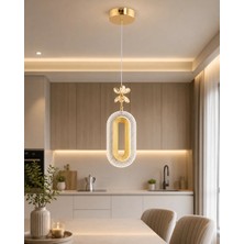 Trend Rose Defne 3 Renk Modlu Kristal Taşlı Ledli Sarkıt Avize