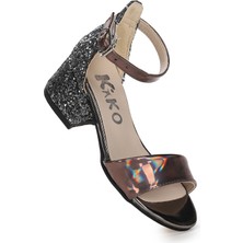 Kiko Kids Sheila Ayna Çam Günlük Kız Çocuk 3 Cm Topuklu Sandalet Abiye Ayakkabı