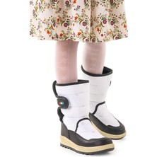 Kiko Kids Tila Kar Desenli Cırtlı Kız Çocuk Kar Bot Ayakkabı