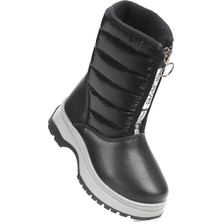 Kiko Kids Ronel Kız Çocuk Kar Botu Fermuarlı Kapatma Şekli ile Siyah Renk ve Mikrofiber Malzeme
