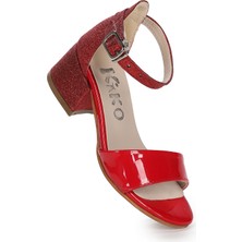 Kiko Kids Sheila Ayna Kum Günlük Kız Çocuk 3 Cm Topuklu Sandalet Abiye Ayakkabı