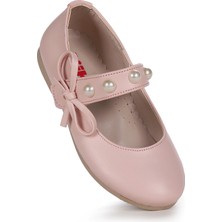 Kiko Kids Bareti Cilt İncili Günlük Cırtlı Kız Çocuk Babet Ayakkabı