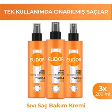 Elidor Sıvı Saç Bakım Kremi Anında Onarıcı 200 ml X3
