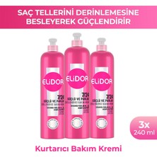 Elidor 7/24 Şekillendirici Saç Bakım Kremi Güçlü ve Parlak 240 ml X3