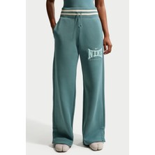 Nike Phoenix Fleece Hr Wd Leg Womens Pant.yüksek Bel Bol Kesim Geniş Paça Kadın Günlük Eşofman Altı Yeşil