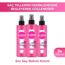 Elidor Sıvı Saç Bakım Kremi Güçlü ve Parlak 200 ml X3