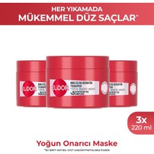 Elidor Yoğun Onarıcı Maske Brezilya Keratin Terapisi 220 ml X3