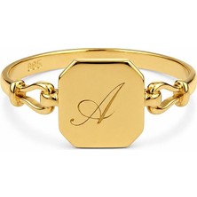 Sembol Gold 14 Ayar Kişiye Özel Harf Altın Yüzük