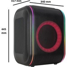 HEPU HP-988 Titan Series Taşınabilir Bluetooth Hoparlör – 8” Hoparlör RMS 30W Extra Bass TWS Destekli