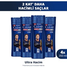 Clear Men Kepeğe Karşı Etkili Şampuan Kenan Yıldız Ultra Hacim 350 ml X4