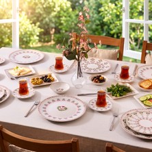 Aryıldız Ivy Pink 32 Parça 6 Kişilik Kahvaltı Takımı