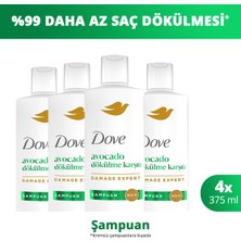 Dove Şampuan Avocado Dökülme Karşıtı 375 ml X4