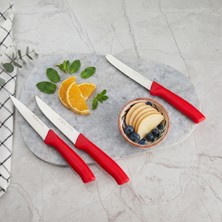 Aryıldız Rexa 3 Parça Sebze Bıçak Seti Kırmızı 10 cm