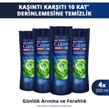 Clear Men Kepeğe Karşı Etkili Şampuan Günlük Arınma ve Ferahlık 350 ml X4