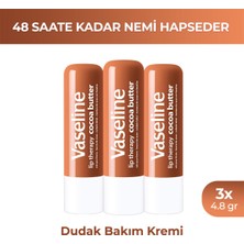 Vaseline Lip Therapy Dudak Bakım Kremi Cocoa Butter 4.8 gr X3