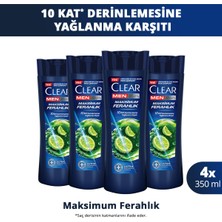 Clear Men Kepeğe Karşı Etkili Şampuan Maksimum Ferahlık 350 ml X4
