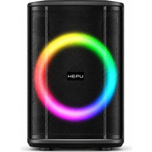 HEPU HP-979 Partybox Bluetooth Hoparlör – 8” Hoparlör 40W Güç RGB Işık TWS Destekli