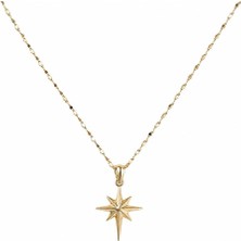 Sembol Gold 14 Ayar Kutup Yıldızı Altın Kolye 45 cm