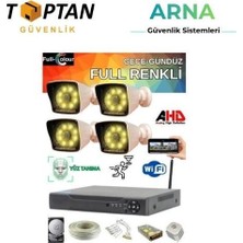 Ankaverse 4 Kameralı Güvenlik Seti - 5mp Sony Lensli Full Hd Gece Renkli Görüşlü Güvenlik Kamerası Sistemi Cepten Izle