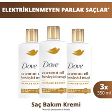 Dove Saç Bakım Kremi Coconut Oil Besleyici Terapi 350 ml X3
