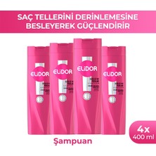 Elidor Saç Bakım Şampuanı Güçlü ve Parlak 400 ml X4