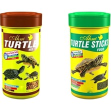 Ahm Kaplumbağa Yem Seti Turtle Mix + Sticks 100 ml x 2 Adet