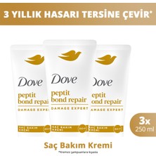 Dove Kurtarıcı Onarıcı Saç Bakım Kremi Peptit Bond Repair 250 ml X3