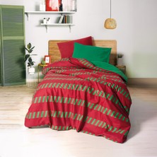 Cozy Home Festive Tek Kişilik Lastikli Çarşaflı Nevrem Takımı Holly Yeşil