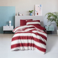 Cozy Home Festive Tek Kişilik Lastikli Çarşaflı Nevresim Takımı Jolly Kırmızı