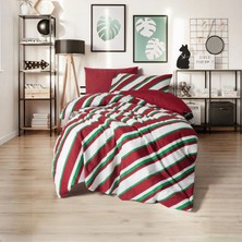 Cozy Home Festive Tek Kişilik Lastikli Çarşaflı Nevrem Takımı Merry Kırmızı