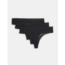 Marks & Spencer 3'lü Flexifit™ Dantelli String Külot Seti