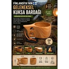 Pozart Geleneksel Kuksa Kamp Bardağı %100 Ağaç  ve Doğaldır Kamp Bardağı