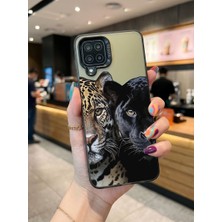 Powerfox Samsung A12-M12 Uyumlu Leoparlar Baskı Desen Darbe Emici Telefon Kılıfı MK01A