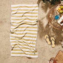 Özdilek Tarzy Line Nakışlı Plaj Havlusu 70X150 cm Açık Sarı