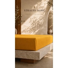 Strauss Ultra Lüks Lastikli Çarşaf 160 gr Kalın Yumuşak Pamuklu Yatak Çarşafı