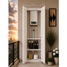 Y&A Kıraasyon Konbi Dolabı Balkon Dolabıçok Amaçlı Adriye Dolabı