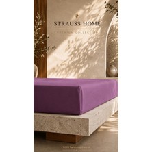 Strauss Ultra Lüks Lastikli Çarşaf 160 gr Kalın Yumuşak Pamuklu Yatak Çarşafı