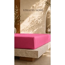 Strauss Ultra Lüks Lastikli Çarşaf 160 gr Kalın Yumuşak Pamuklu Yatak Çarşafı