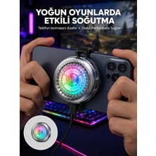 Ronanna Buğz Rgb LED Telefon Soğutucu Fan Yüksek Hızlı Soğutma Oyuncu Cooler Yeni Nesil
