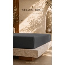 Strauss Ultra Lüks Lastikli Çarşaf 160 gr Kalın Yumuşak Pamuklu Yatak Çarşafı