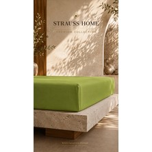 Strauss Ultra Lüks Lastikli Çarşaf 160 gr Kalın Yumuşak Pamuklu Yatak Çarşafı
