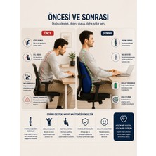 Pillowart Ergonomik ve Ortopedik Sırt Minderi Doğru Destek, Konforlu Oturuş