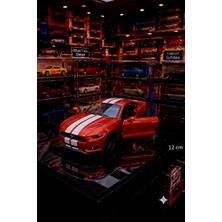 Oyuncak Sahili Ford Mustang Gt Turbo Metal Araba Kapıları Açılır 12CM Çekbırak Koleksiyon Model 1.36 Scale Metalic Kırmızı