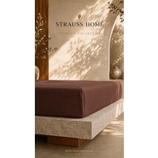 Strauss Ultra Lüks Lastikli Çarşaf 160 gr Kalın Yumuşak Pamuklu Yatak Çarşafı